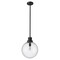 Z-Lite Laurent Outdoor Pendant, 1-Light, 12 In.W x 15 In.H, Black/Clear Seedy 599P12-BK - alternate 3